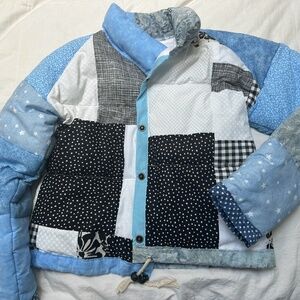 Baby Blue Puffer Jacket Aaron Asunsolo Size SMALL